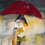 Umbrella Girl, Sargam Griffin Contemporary ArtWork